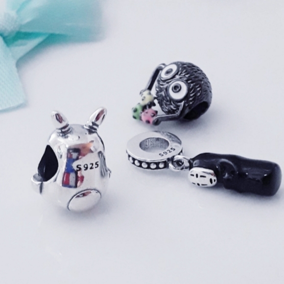 Totoro Spirited Away 3 charms S925 Sterling Silver Pandora compatible - Picture 2 of 5